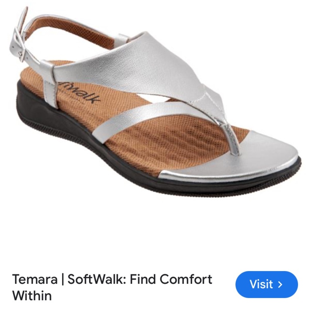 NWOT SoftWalk Temara thong sandals of man made materials